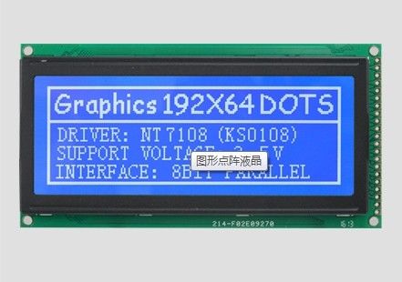 120.0mm*62.0mm ドットマトリックスLCDモジュール 192*64 キャラクターグラフィックLCDディスプレイモジュール