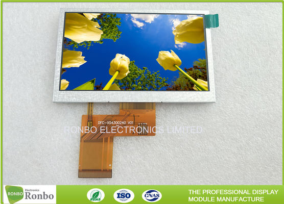 4.3 inch 480x272 RGB 40pin 400Cd/m2 TFT LCD Display Option Touch Screen